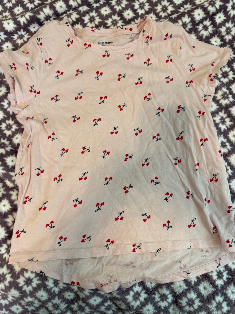 Old Navy Light Pink Cherry Tee